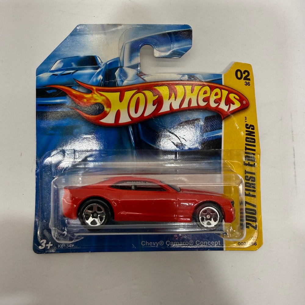 Hot Wheels 2007 First Editions Chevy Camaro Concept Red Diecast Car K6134 02/36